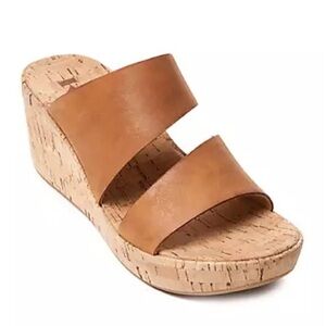 Korks Shoes Womens Tan Deltona Wedge Sandals Vacation Beach Summer